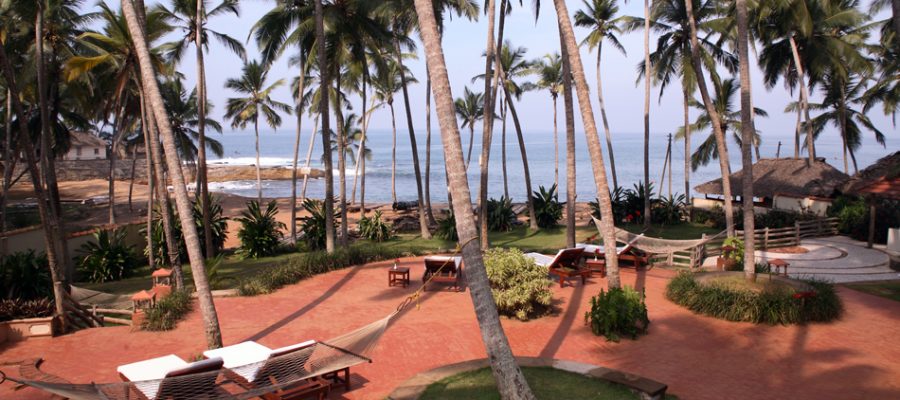 Coconut Bay Beach Resort, Ayurveda in Kerala / Indien, Blick zum Meer