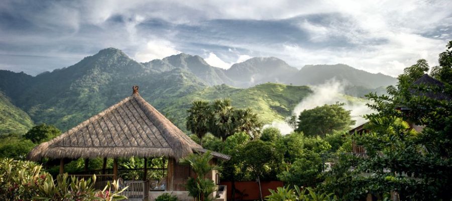 Aussicht in die Berge, Sun Suko Boutique Retreat, Bali, Indonesien, Yoga in Indonesien, Yogareise